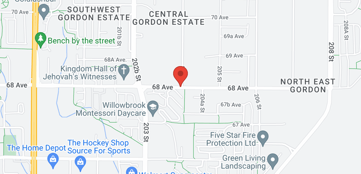 map of 45 20350 68 AVENUE